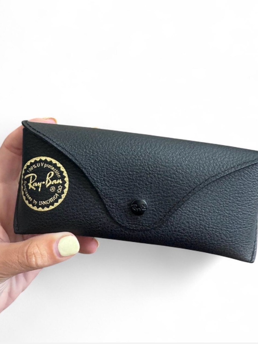 Ray-Ban Black Sunglasses Case with Gold Logo
